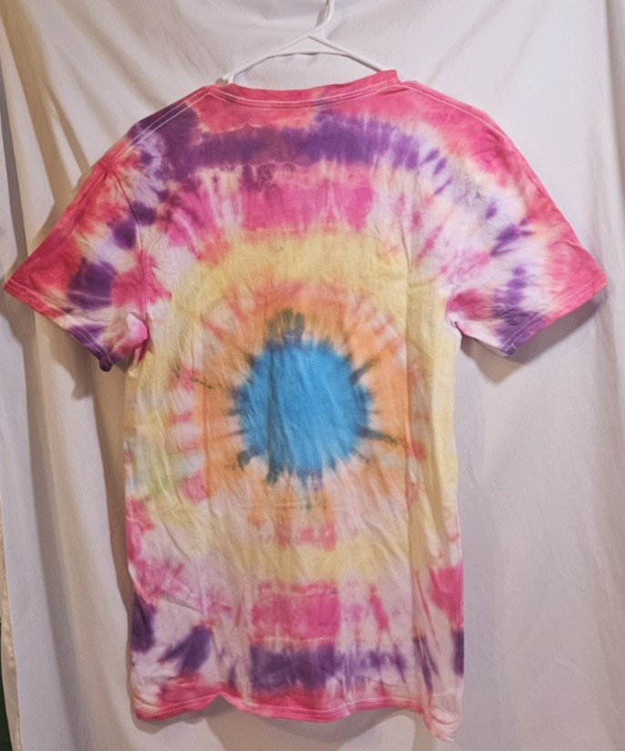 Handmade Tie Dye V‑Neck T‑Shirt Men’s Size M Boho Streetwear Festival Top gallery