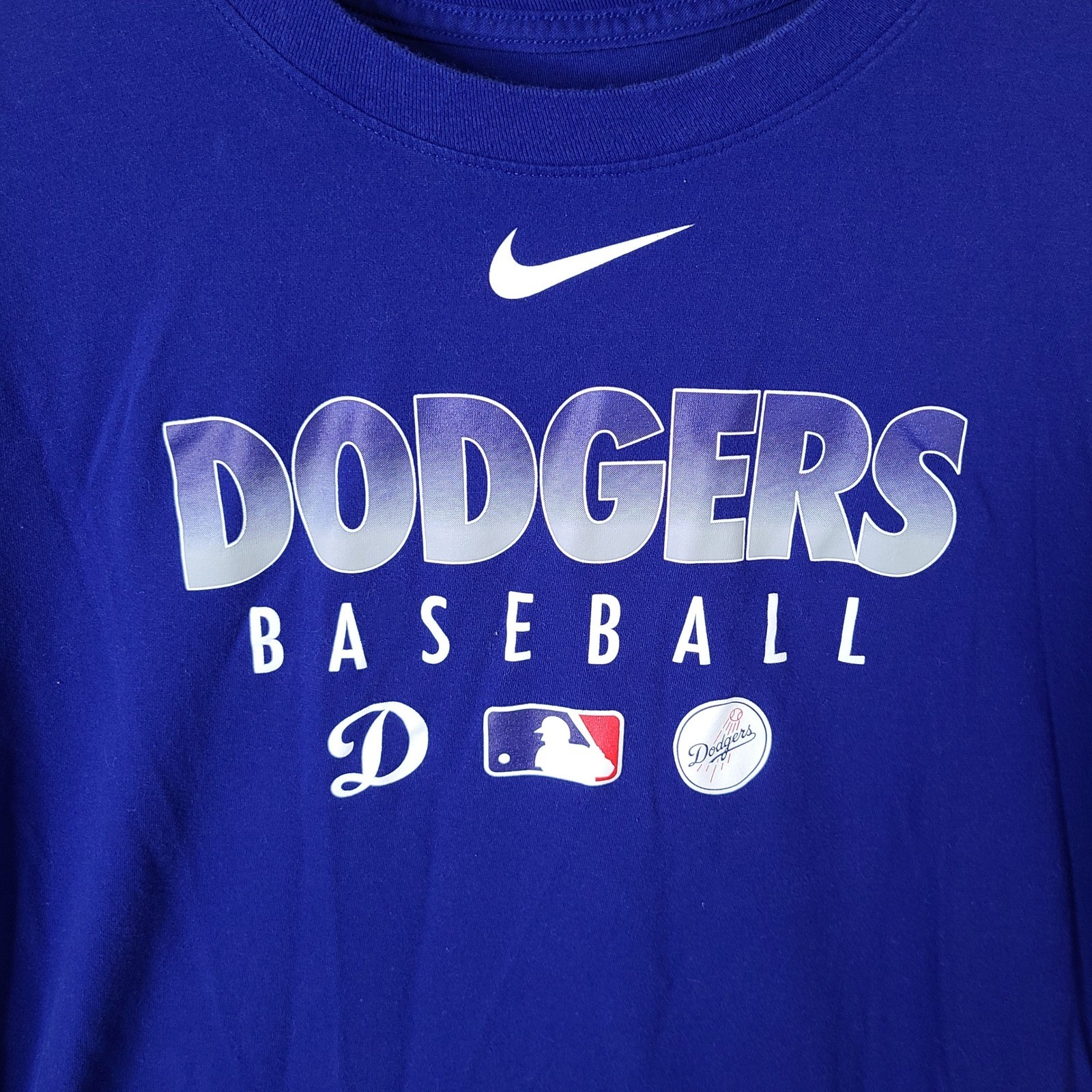Nike Los Angeles Dodgers Shirt Mens XXL Blue Dri-Fit Baseball Tee MLB Authentic gallery
