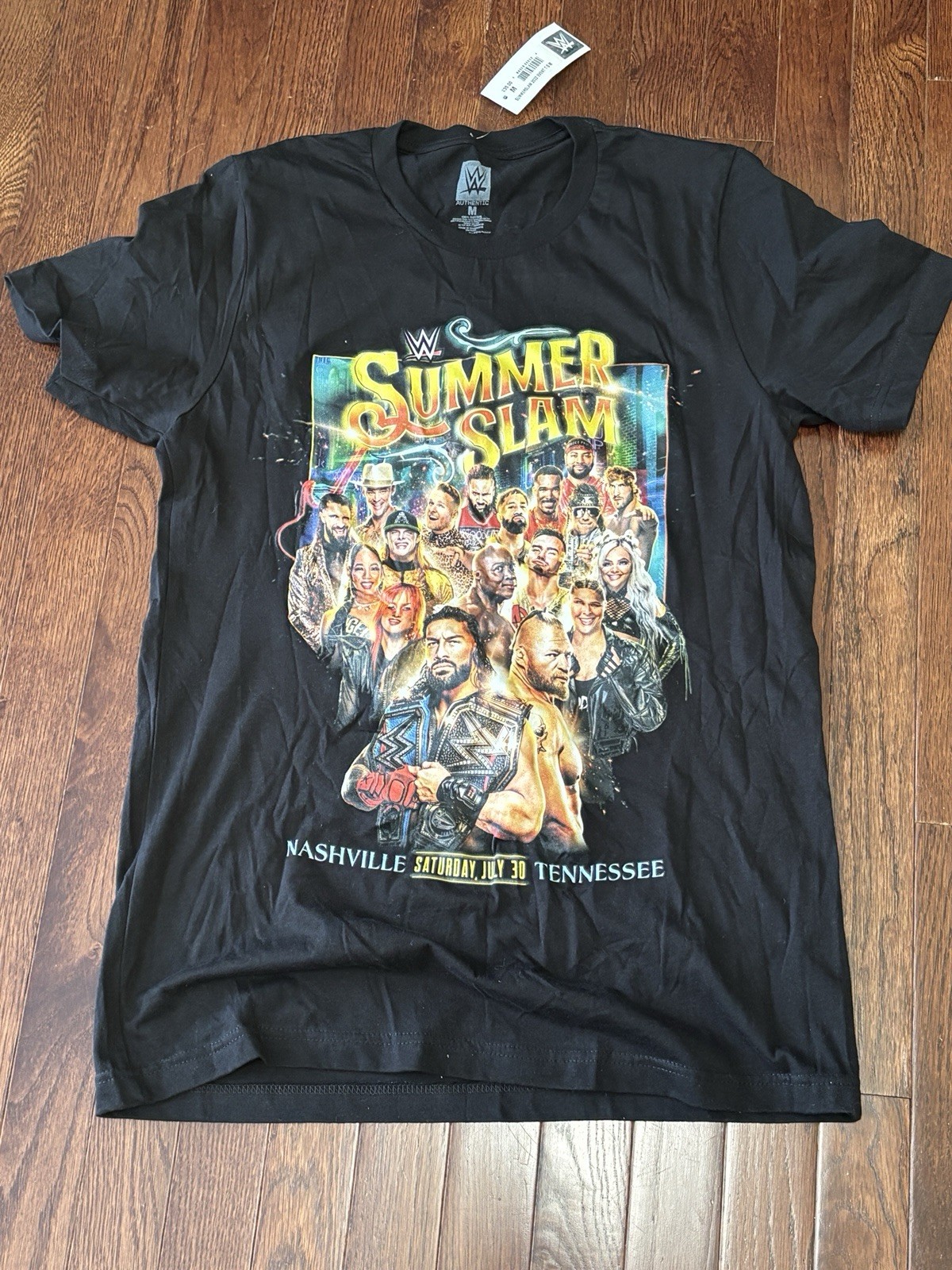 WWE Summerslam 2022 Nashville TN Roman T-Shirt Medium NWT