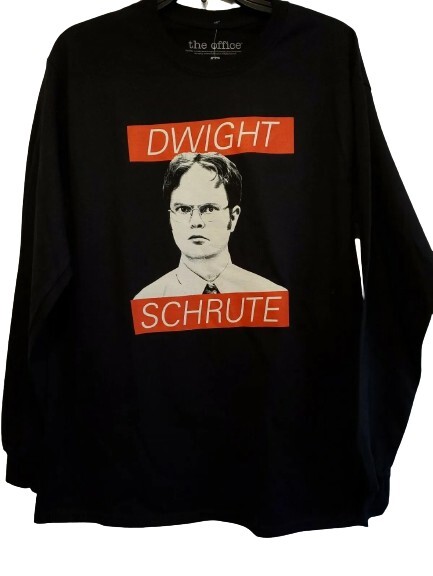 New The Office Dwight Schrute Portrait Long Sleeve Mens Medium T-Shirt
