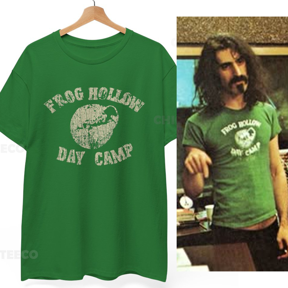 Frog Hollow Day Camp t-Shirt As worn by Frank Zappa, Frank Zappa Unisex Tee