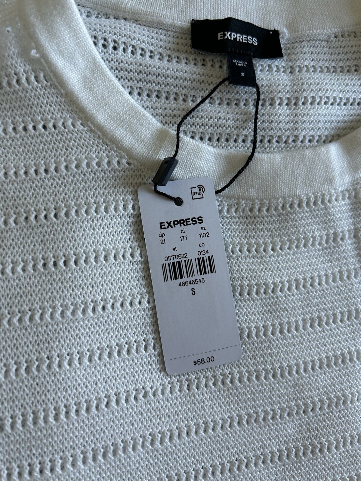 Express Men’s Tee Shirt S New With Tags White gallery