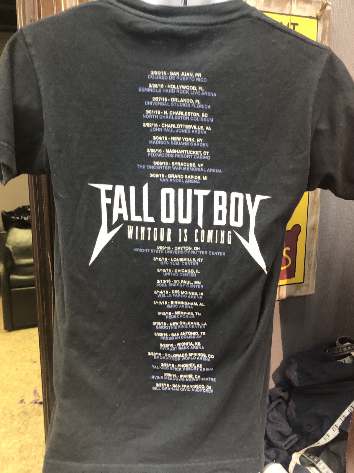 Fall Out Boy 2016 wintour is coming Black Small T-shirt gallery