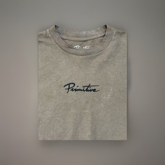 PRIMITIVE Nuevo Brown Solid Crew Neck Long Sleeve Logo Jersey T-Shirt Size S