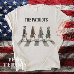 The Patriots Founding Fathers Walking Abbey Road American Flag Patriotic T-Shirt