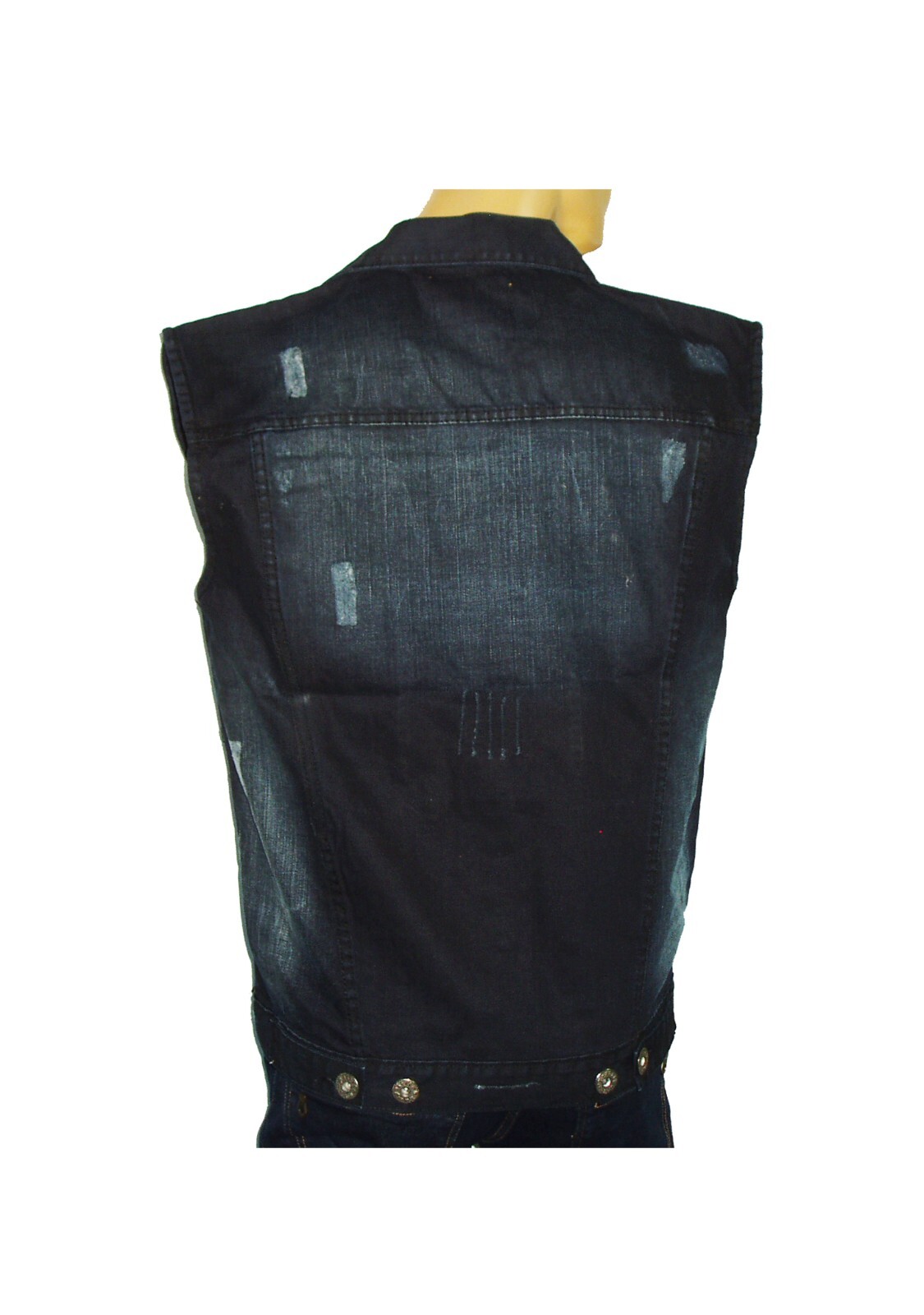 MENS BIKER DENIM VEST (DIRECT MANUFACTURER TO YOU) + FREE SHIPPING gallery