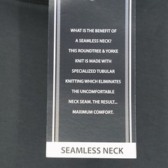Roundtree & Yorke Men’s Long-Sleeve Shirt L Gray Seamless Neck 100% Cotton NWT