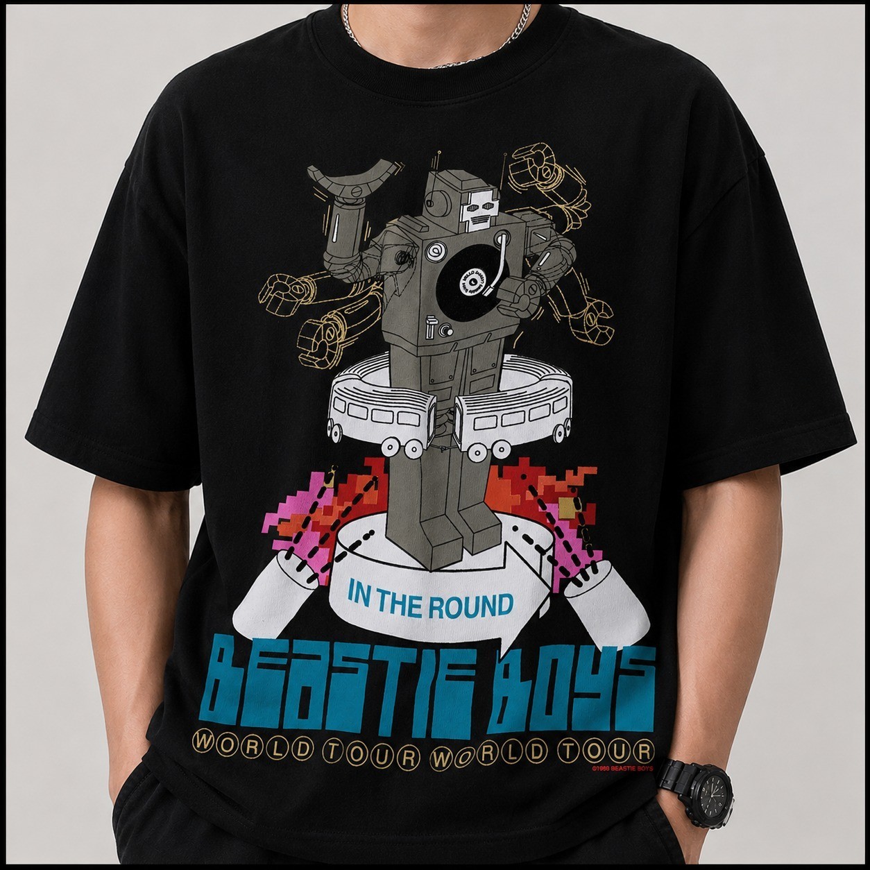Beastie Boys In The Round World Tour T Shirt Unisex Cotton Band Tee gallery