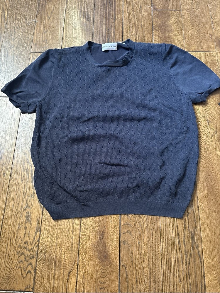 Super Cool Alfred dunner Sweater T Shirt Synthetic Embroidered Black Top