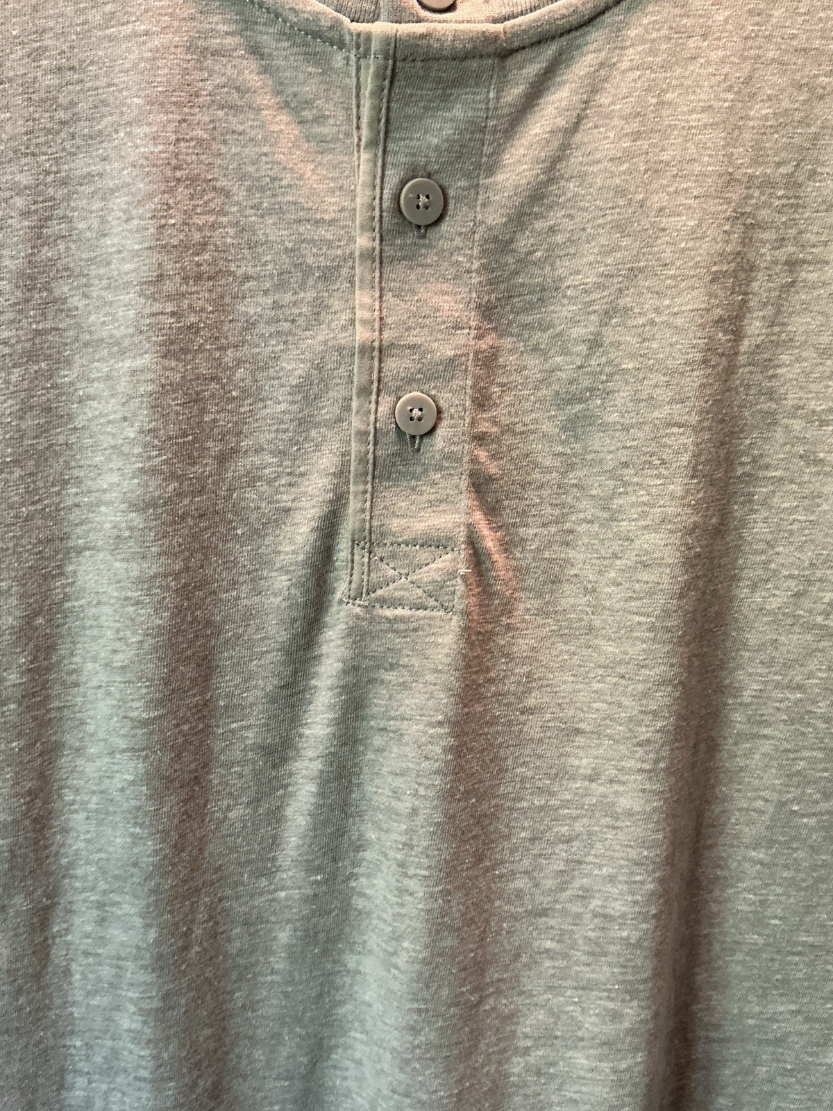 NEW Gap Men’s Medium Tall Short Sleeve Grey Cotton Henley gallery
