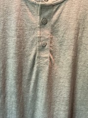 NEW Gap Men’s Medium Tall Short Sleeve Grey Cotton Henley