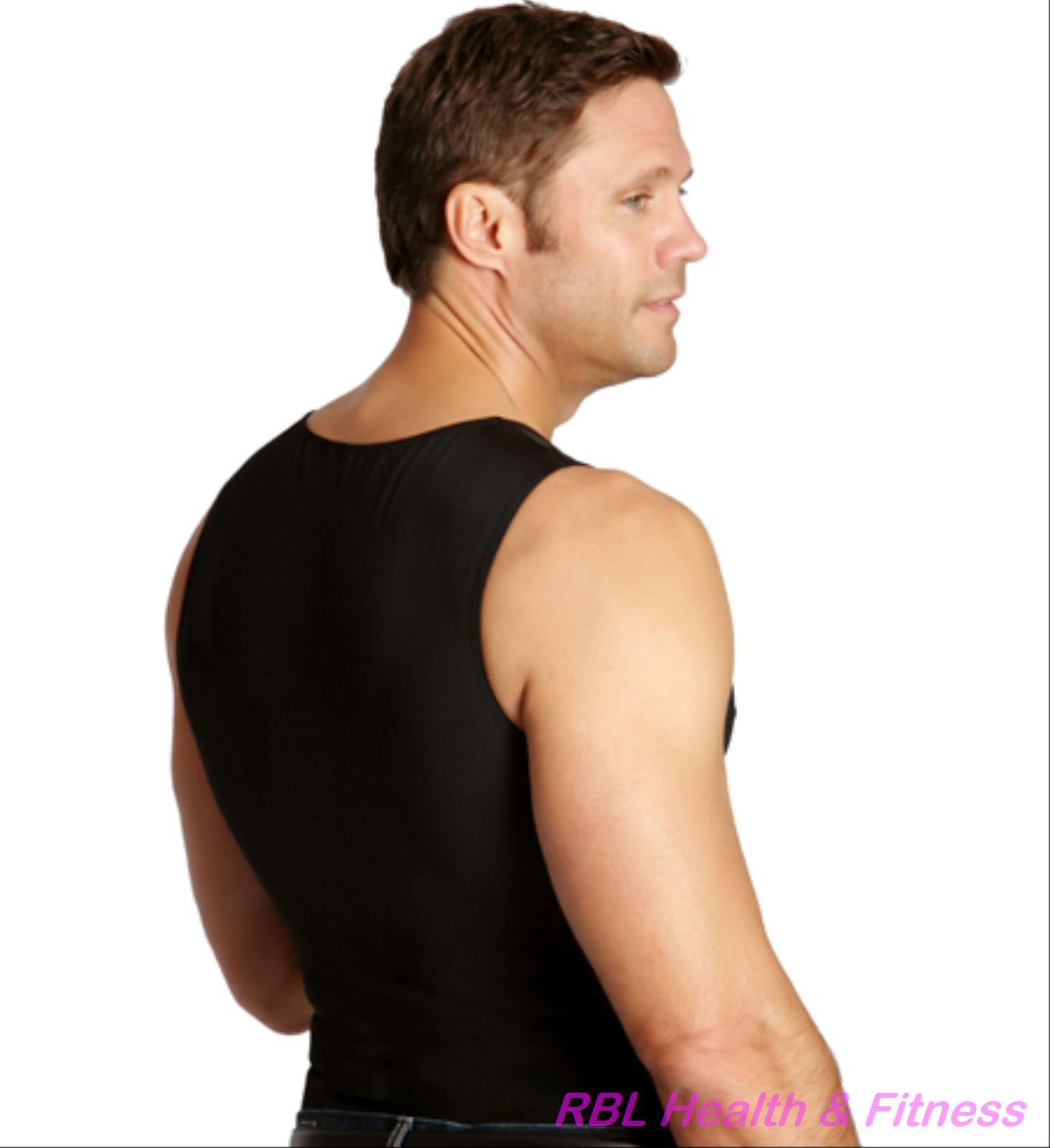 INSTASLIM Men's Muscle Tank Compression T-Shirt - Black - S-3XL Insta Slim gallery