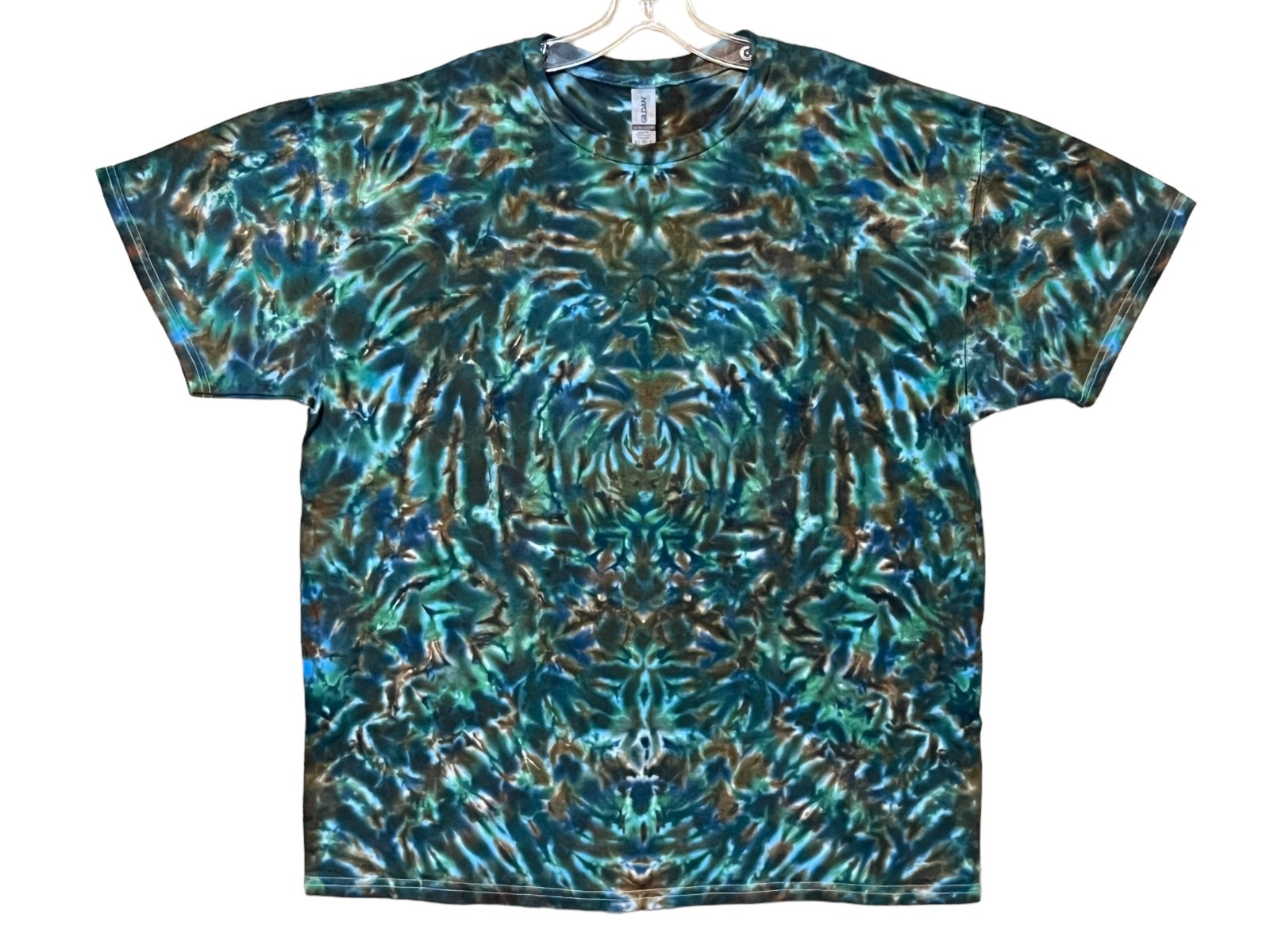 Tie Dye Shirt | Mossy Green Blotter Scrunch | Handmade | Unisex | Tall | Women’s