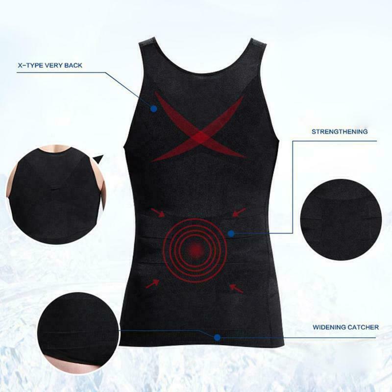 Be-In-Shape For Men's Slimming Vest Ultra Durable Compression Shapewear Tank Top gallery