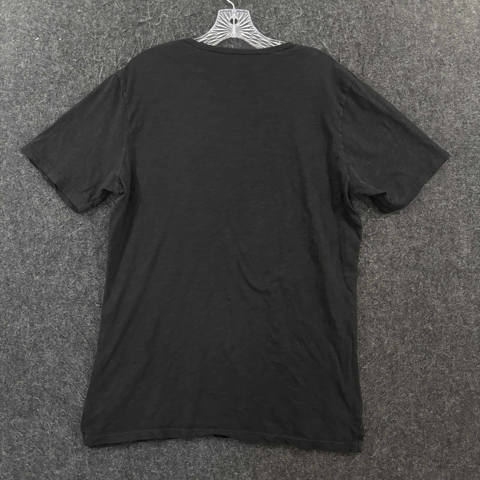 American Tall Slub Shirt Men's Medium MT Black Solid Cotton Crewneck Tee Soft gallery
