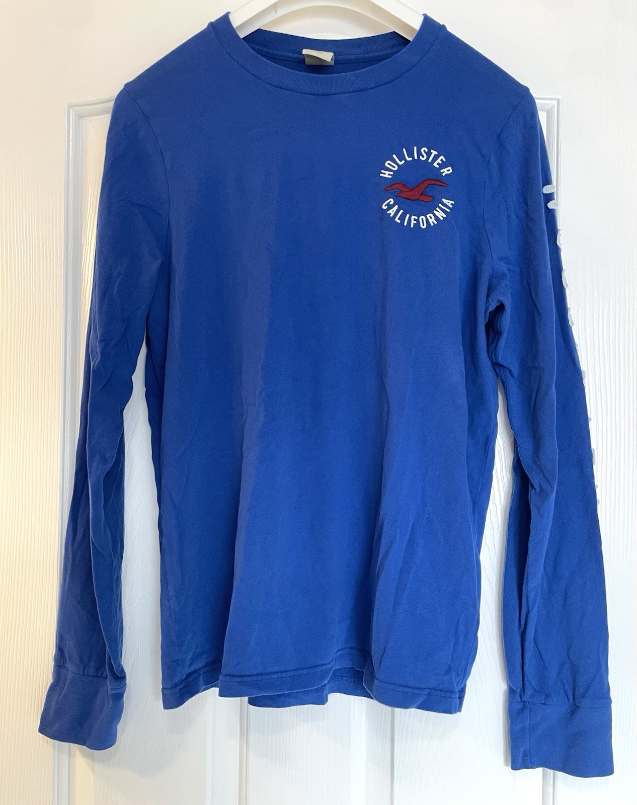 Hollister California Blue Soft Long Sleeve Embroidered Logo Men’s Size XL
