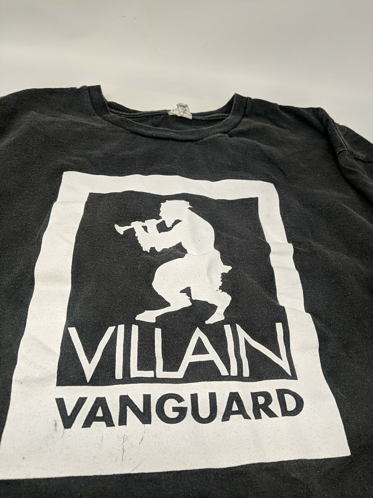 Villain Vanguard Pan Playing Pan Pipes Rare Vintage Black T-Shirt Size 2XL gallery