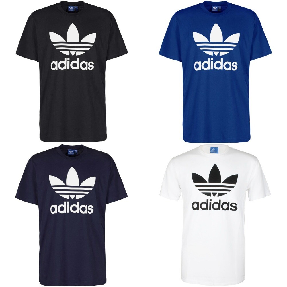Adidas Men's T-Shirt Trefoil Logo Design Graphic Classic Short Sleeve Shirt gallery