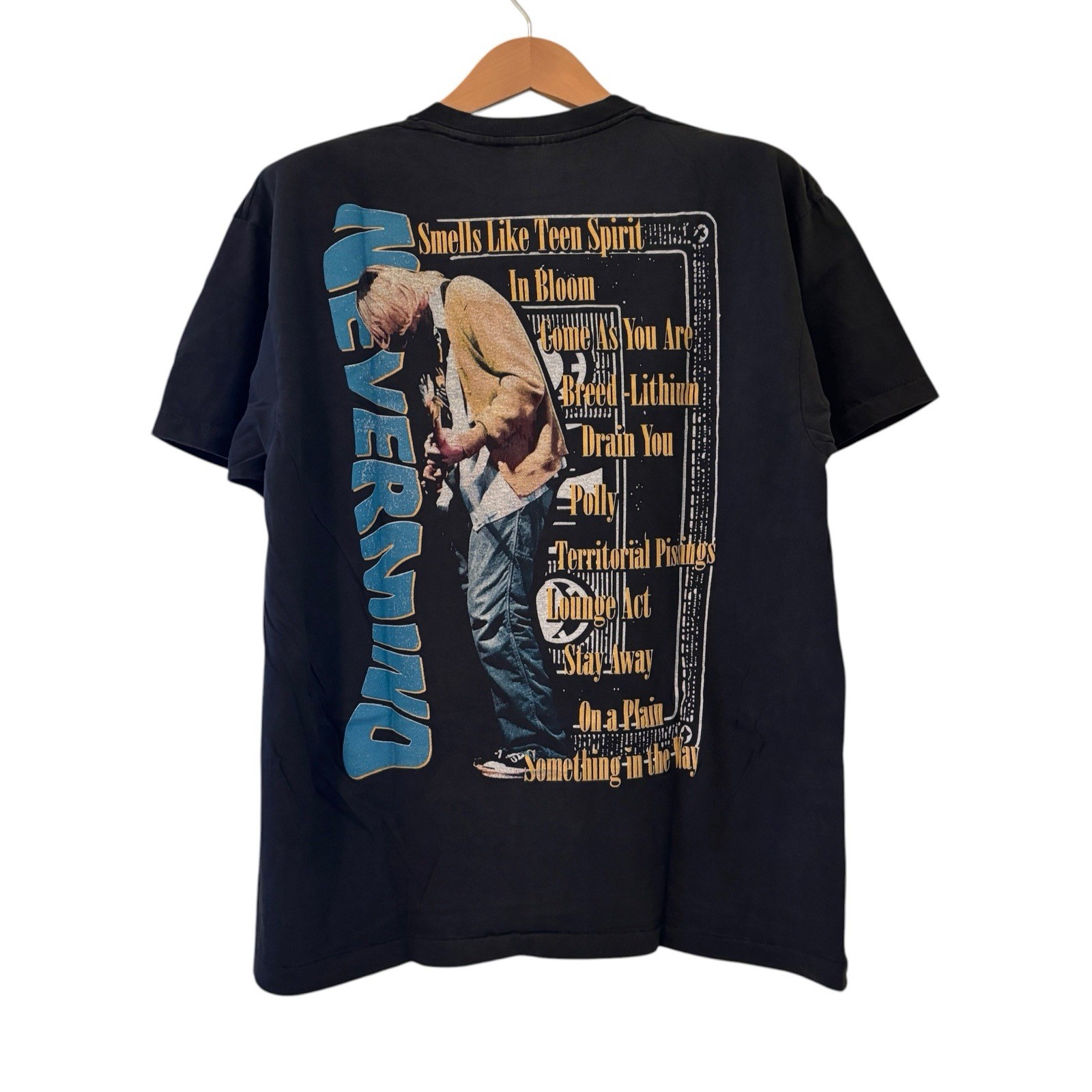 Nirvana 90s Nevermind Grunge Kurt Cobain Band T-shirt Reprint Sz XL gallery