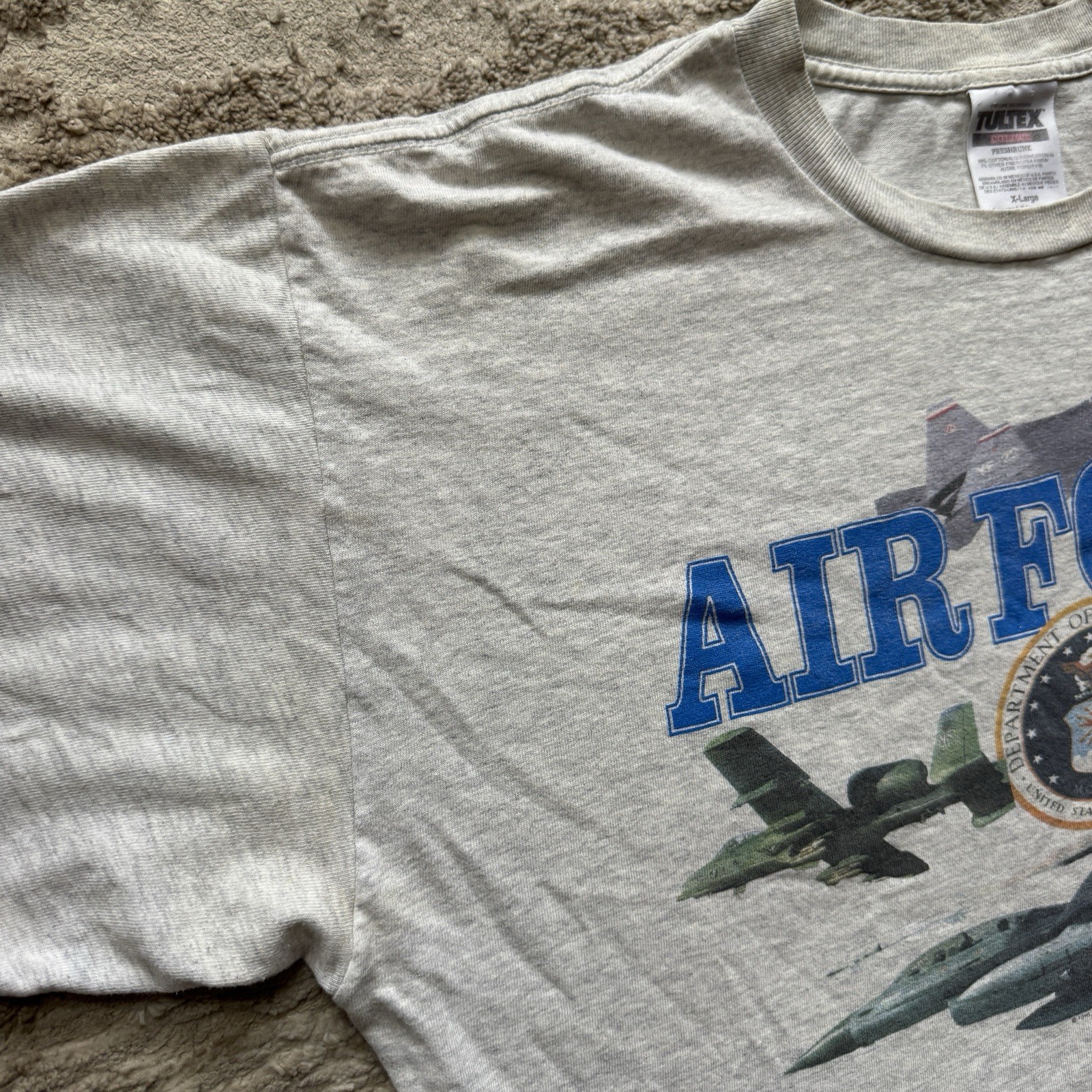 Vintage 90s Tultex United States Air Force Tee Men’s XL Military USAF Jets USA gallery