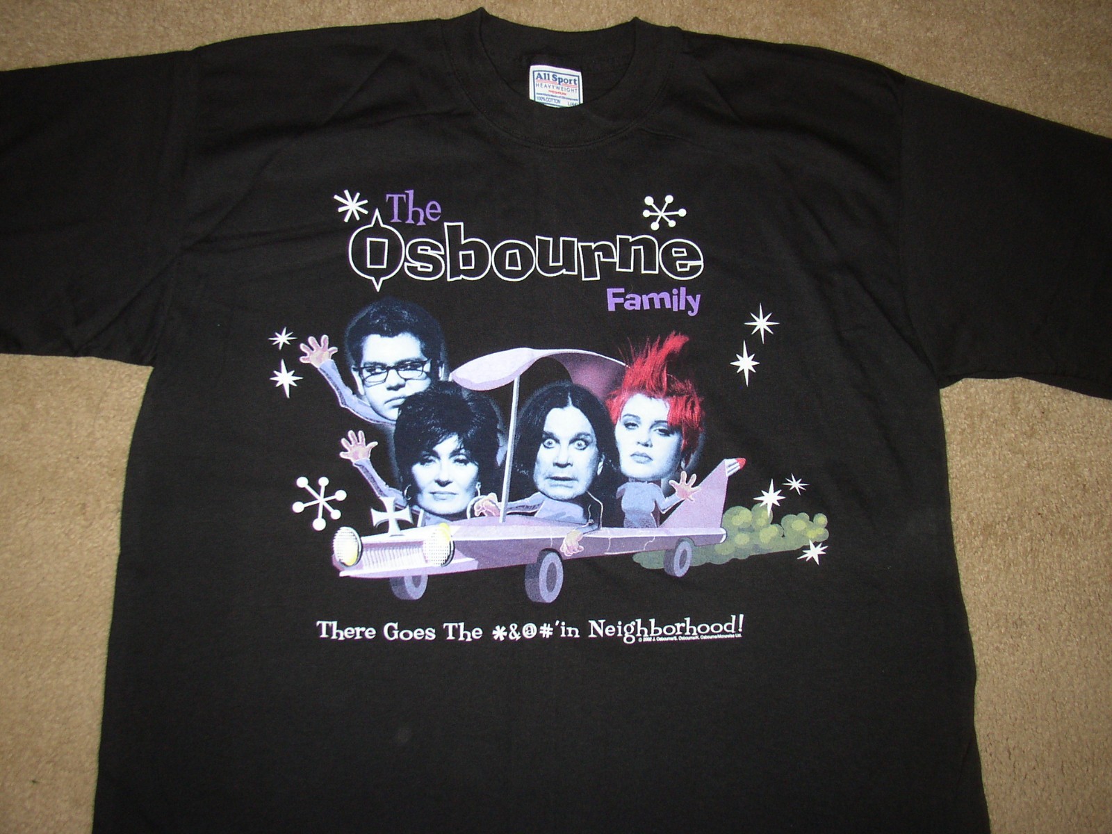 Vtg 2002 Osbourne Family CAR Shirt Men LARGE MTV TV Show Ozzy Y2K NEW OLD STOCK gallery
