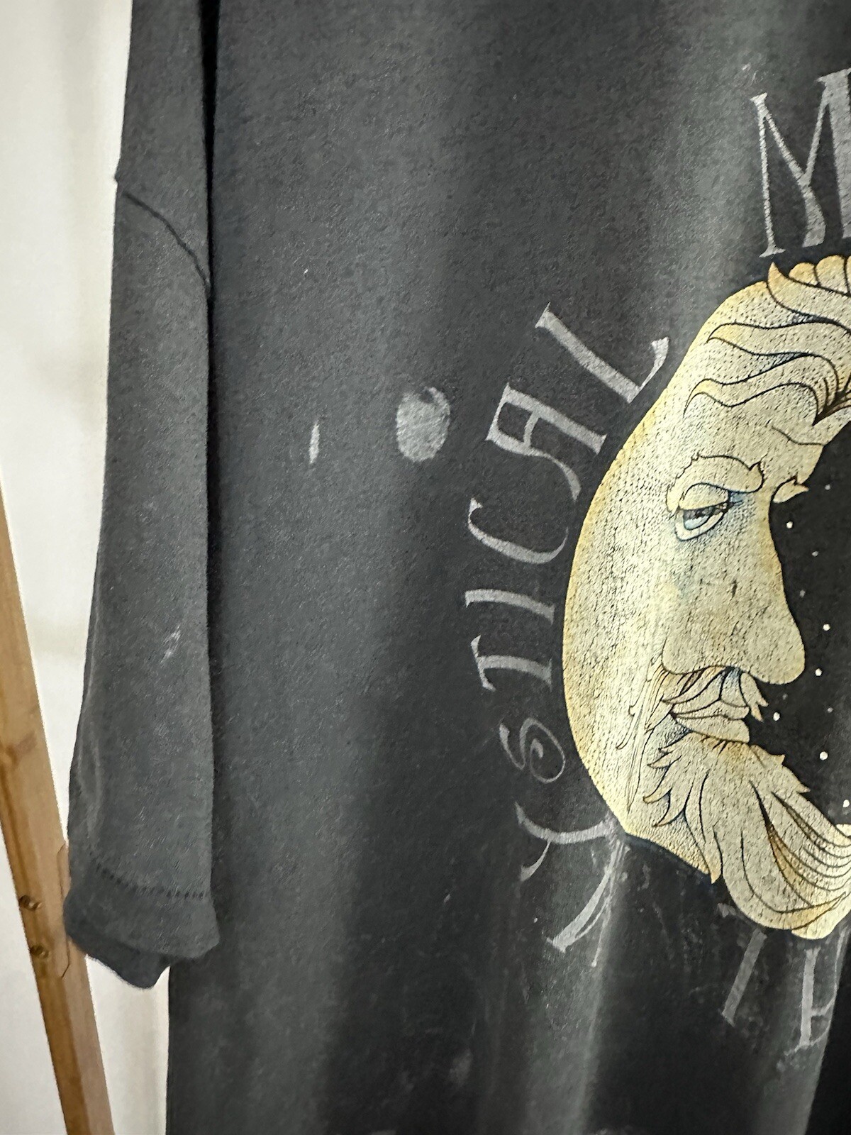 VTG 90s Magical Mystical Moon Fairy Faded Black Single Stitch T-Shirt RARE XXXL gallery