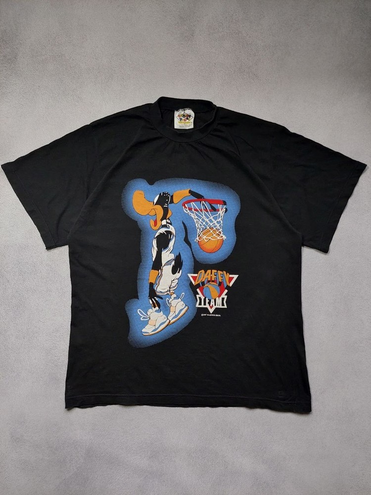 Vintage Space Jam T shirt Duffy Duck Looney Tunes Warner Bros. 1990s Size XL
