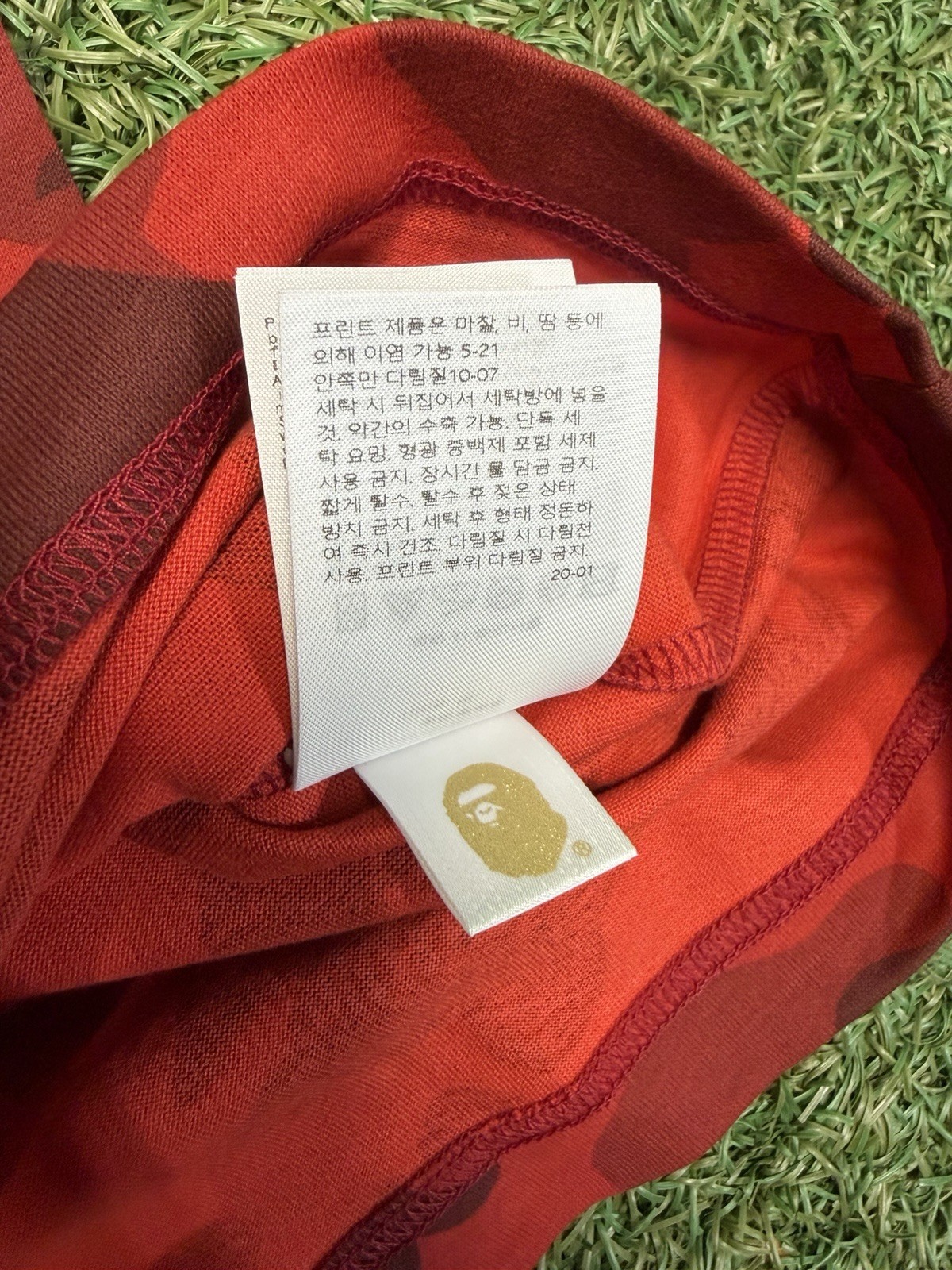 A Bathing Ape Red Color Camo Relaxed Fit Tee gallery
