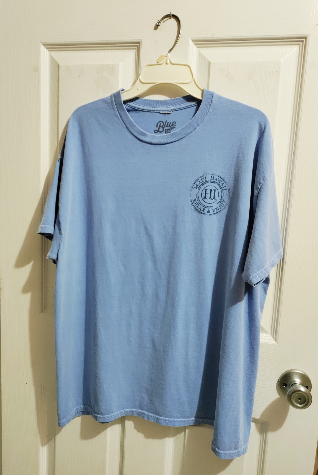 Blue 84 Mens Size XL Unisex Periwinkle Maui Hawaii Graphic Tee Surf Souvenir gallery