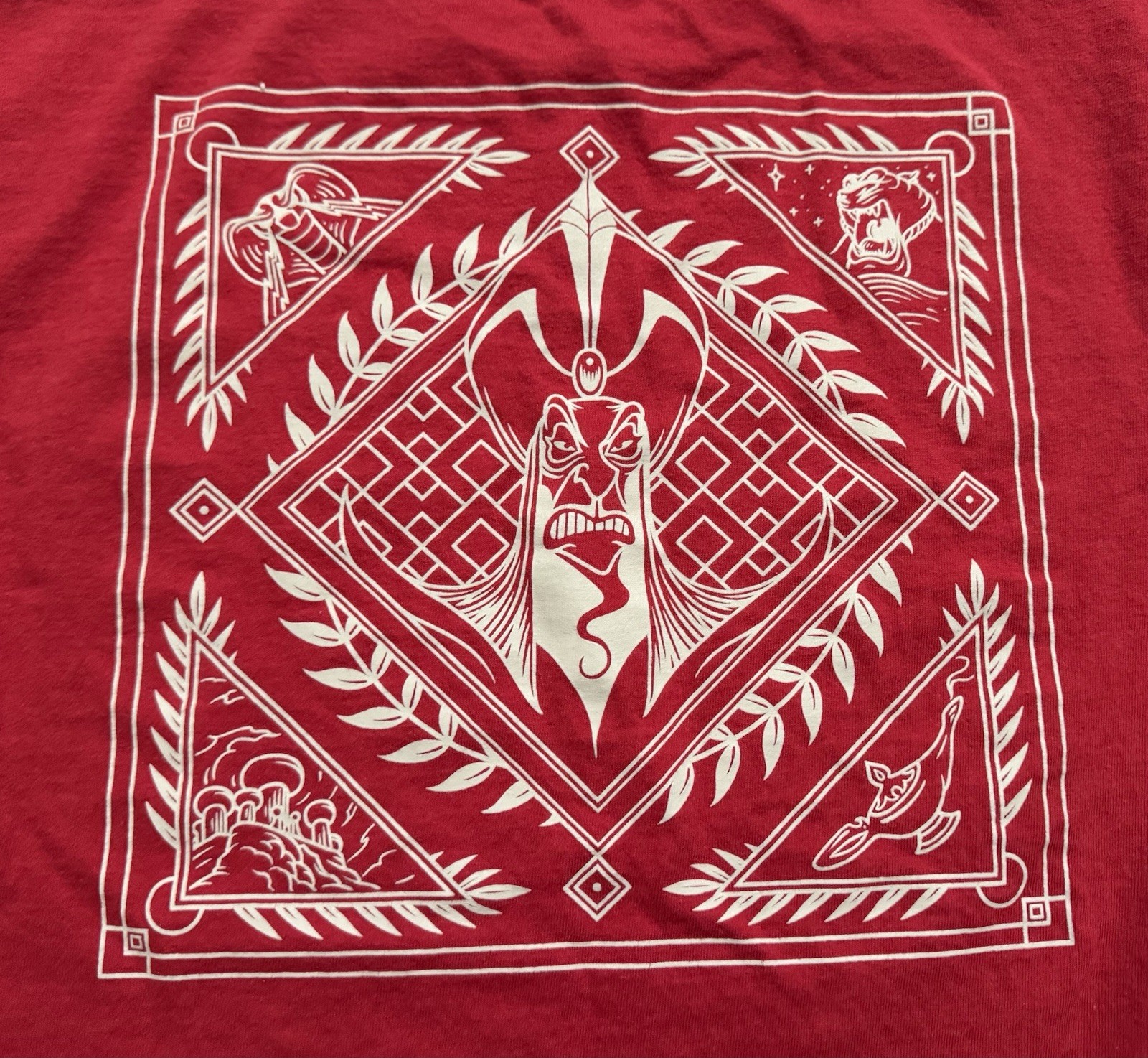 Disney x Vans Aladdin Jafar Lamp Shirt Mens Medium Red Short Sleeve Movie Tee gallery