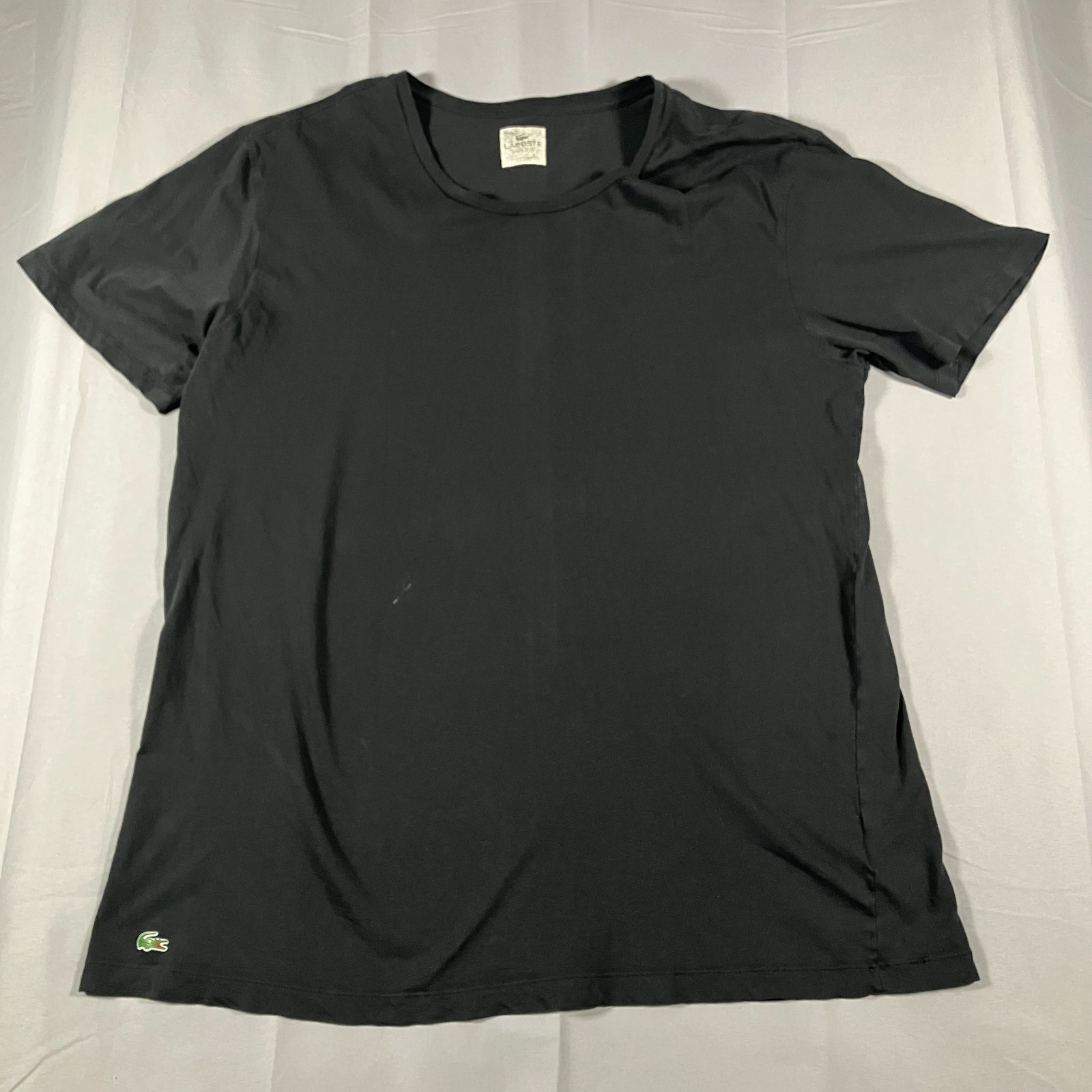 Lacoste Crew Neck T-Shirt Men’s XXL Black Short Sleeve 100% Supima Cotton gallery