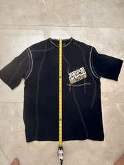 VTG Y2K Marithe Francois Girbaud T Shirt Men’s Large Sewn Spellout Ringer