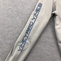 Vineyard Vines Performance Shirt Mens Small Marlin Logo Stretch Gray Long Sleeve