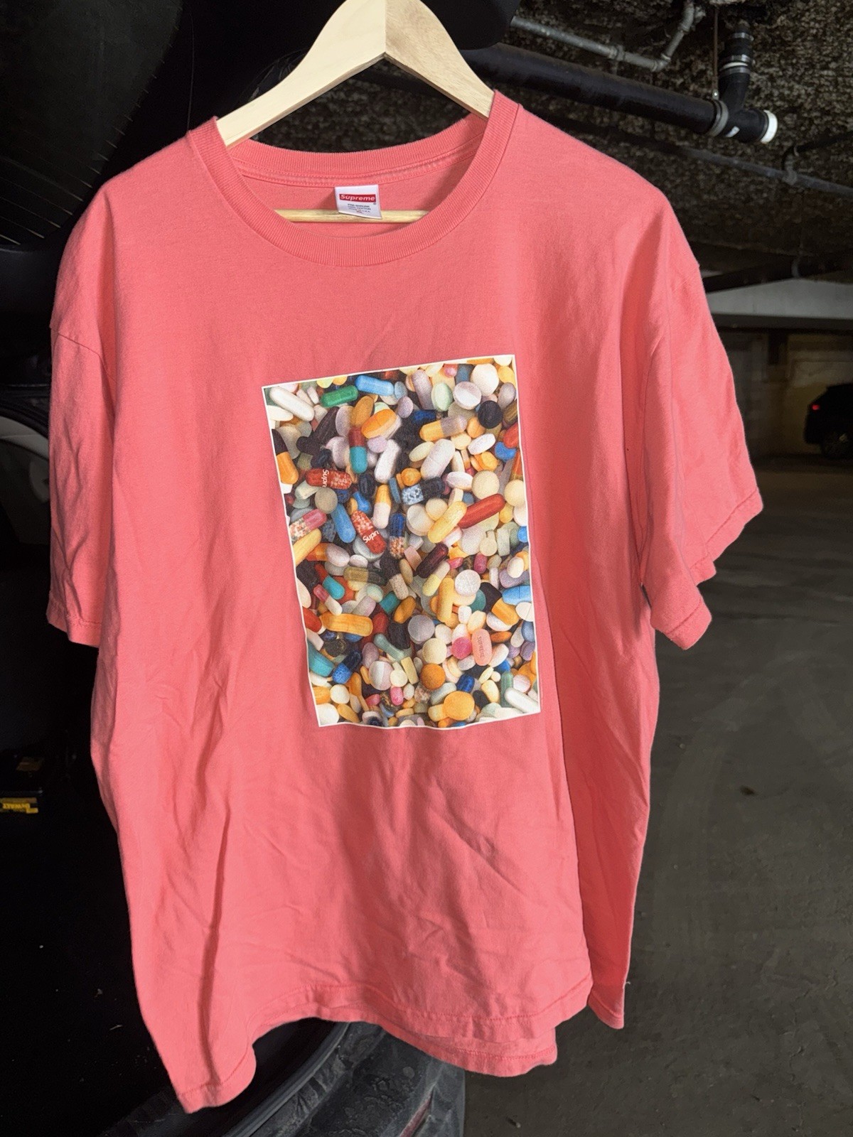 Size XL – Supreme Pills Tee Bright Coral Fall/Winter 2020