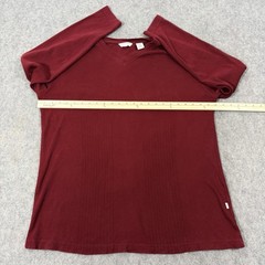 Covington Long Sleeve Pullover Ribbed Knit V-Neck Shirt Fits Men’s Sz Large Red