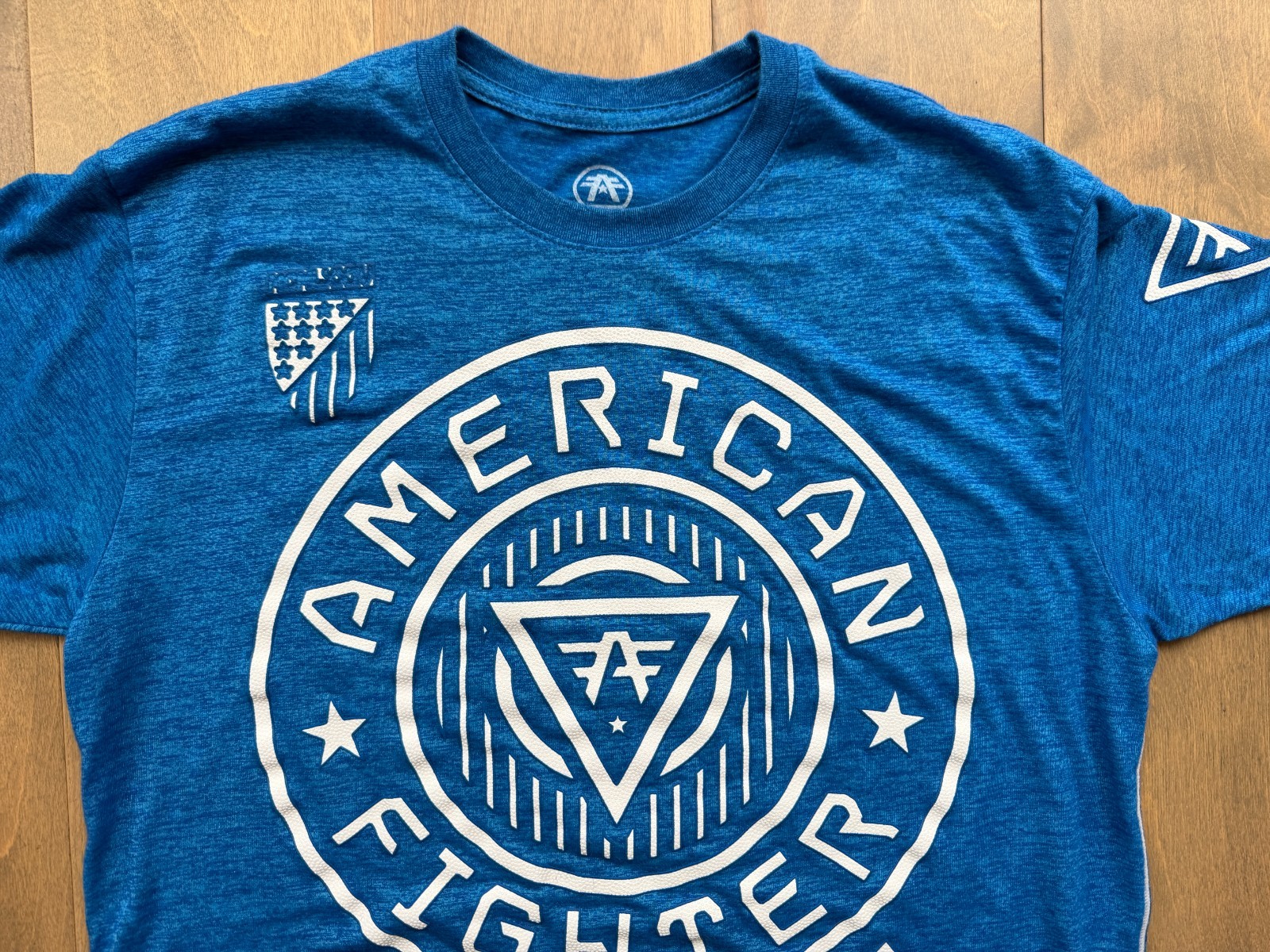 American Fighter Premium Athletics Blue 50/50 Cotton Poly Blend T-Shirt Men's XL gallery