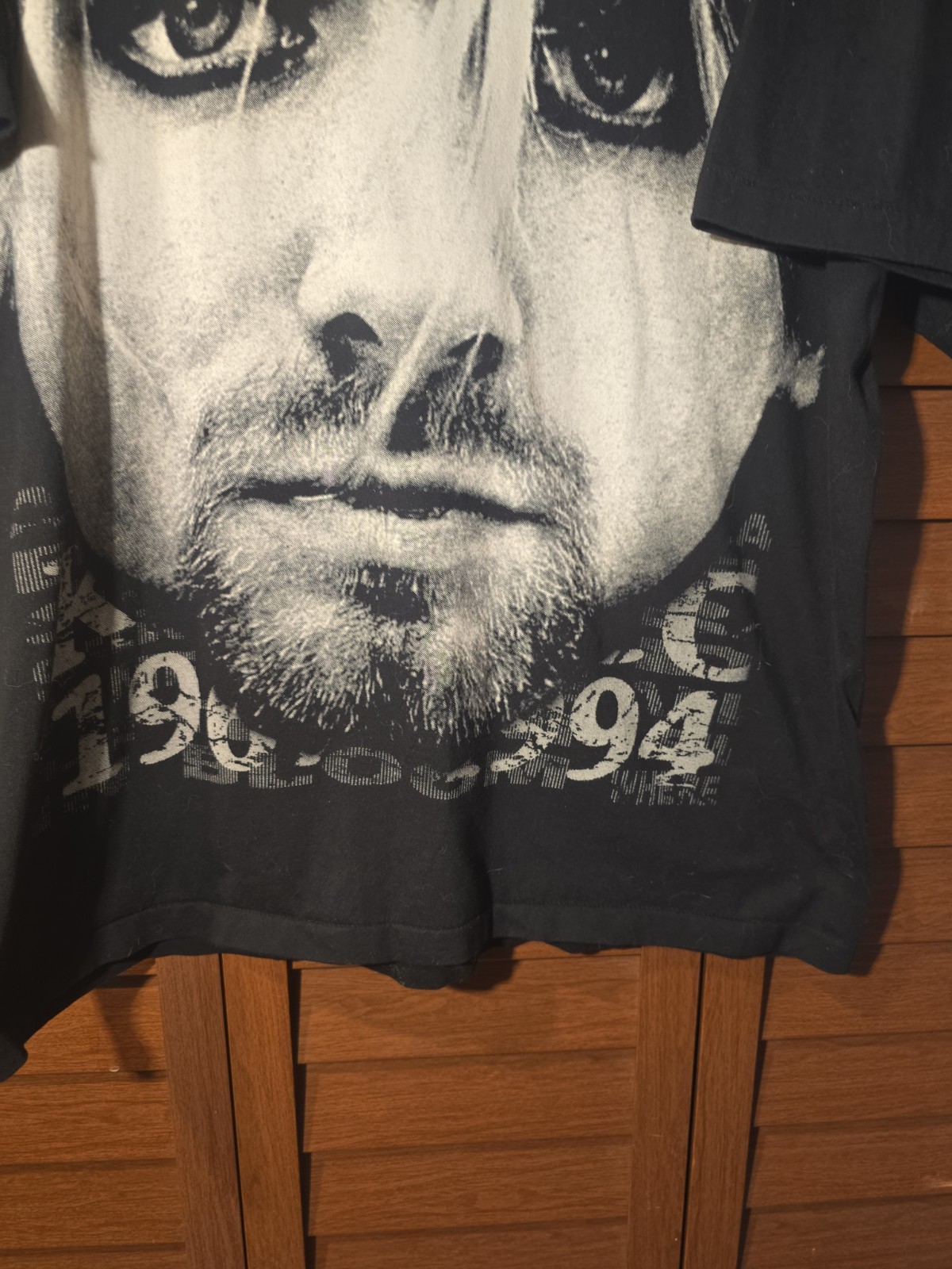 BOOTLEG 90s Kurt Cobain Nirvana All Over Print Memorial T-shirt Size XL gallery