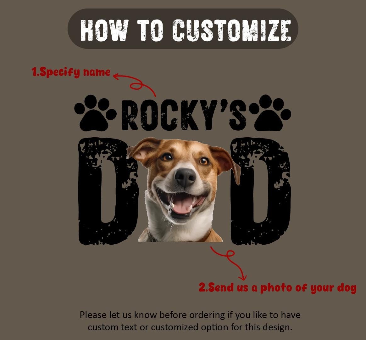 Personalized Dog Dad Shirt Custom Pet Photo & Dog Name Fathers Day Gift gallery