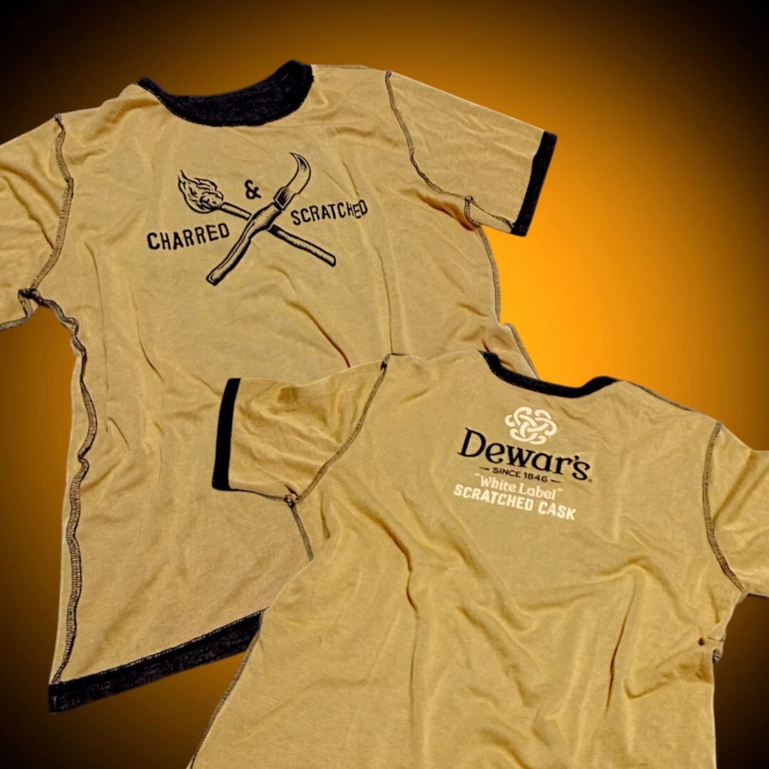 Dewar's High-End Gold & Black SS Reversible Crew Neck Luxury Knit Shirt M-L-XL gallery