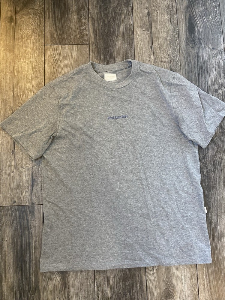 Aimé Leon Dore Men’s Gray Solid Crew Neck Short Sleeve T-Shirt, Size XL