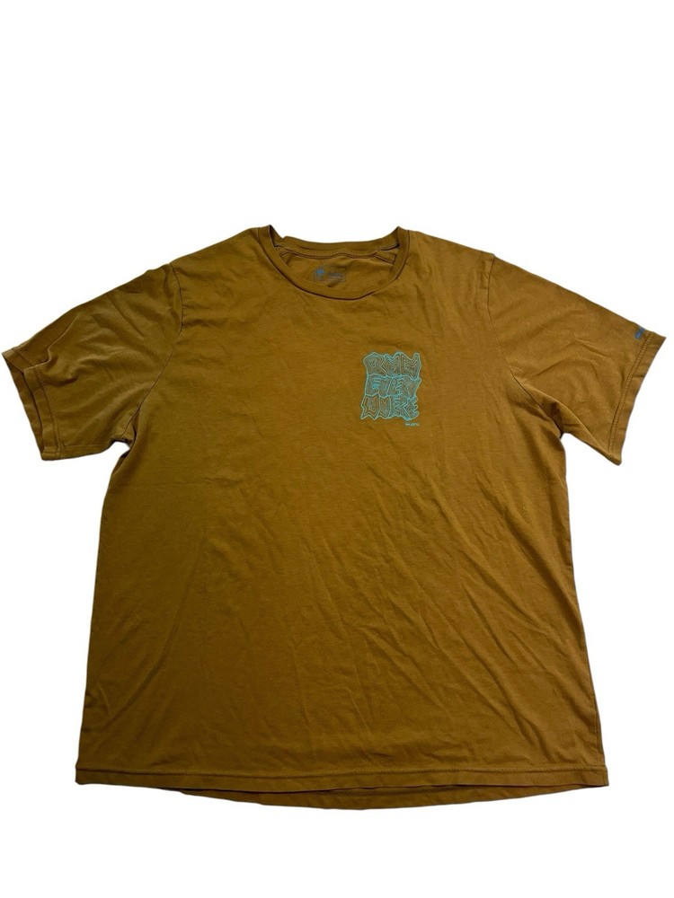 Orange Brown Janji Short Sleeve Run Every Where Running Tshirt Shirt Men’s Large