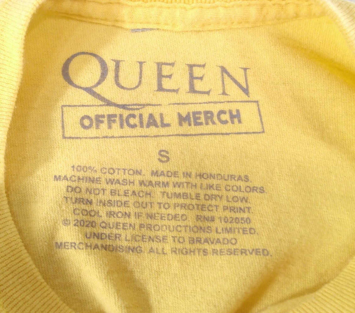 Queen Official Merchandise We Will Rock You Yellow T-Shirt Mens Small Bravado gallery