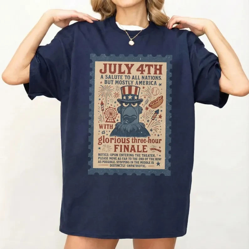The Original BUT MOSTLY AMERICA Tee, Patriotic Sam Eagle Muppets July 4th gallery