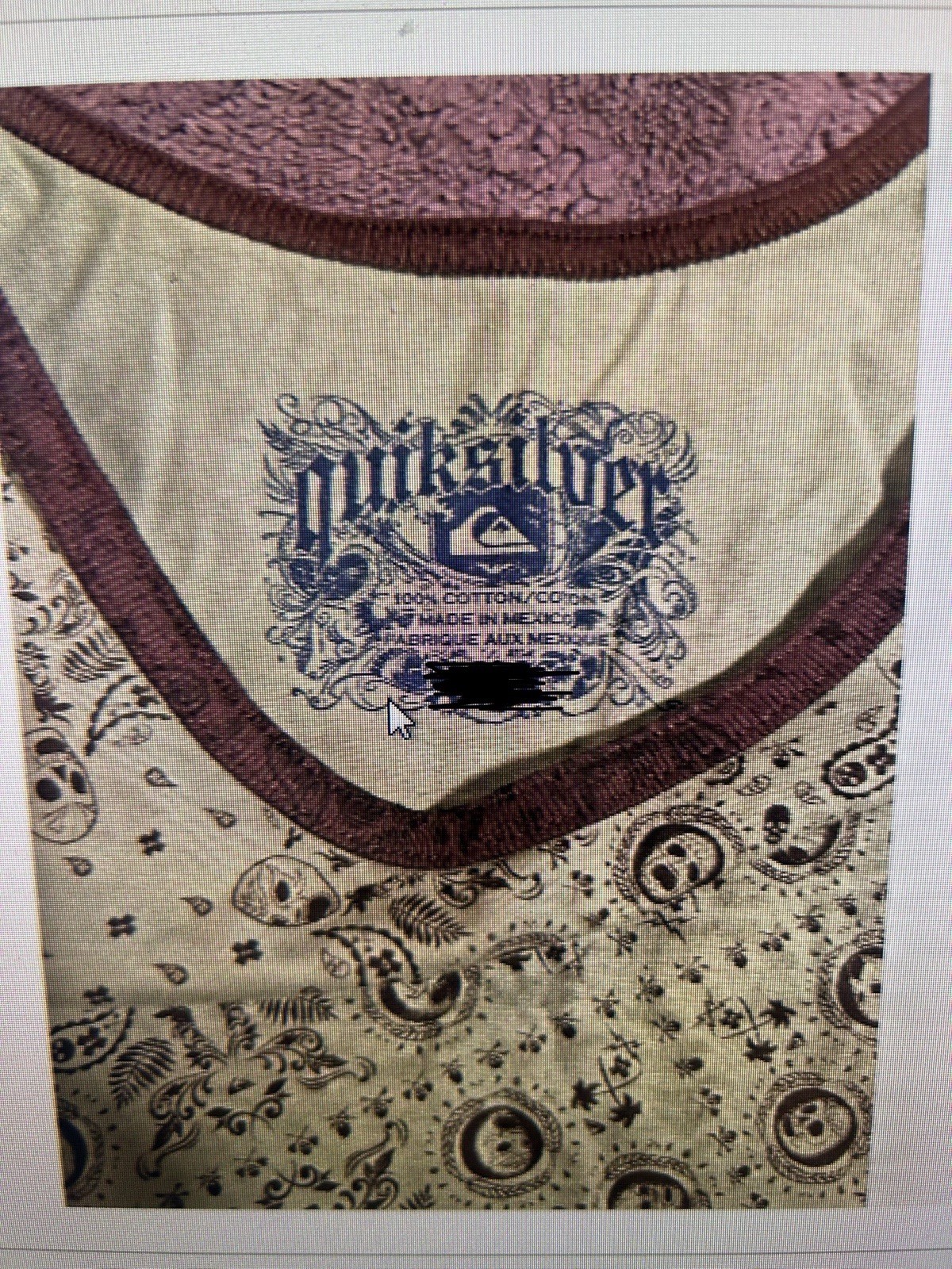 Quiksilver Mens Paisley Tank Top Size Small Cotton Green w/Brown - New gallery