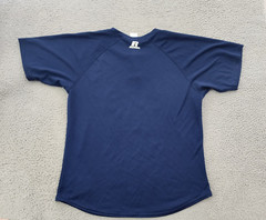 Russell Athletic Dri-Power Jersey Men Large Blue Burton Mac BMI Baseball Henley