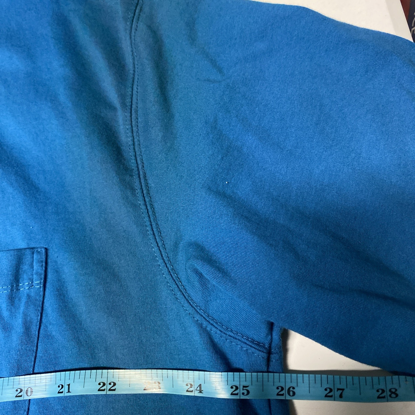 S/2 ST JOHNS BAY T- SHIRT MENS 3XLT Big & Tall Lt. Blue & Blue Pocket Cotton L-1 gallery