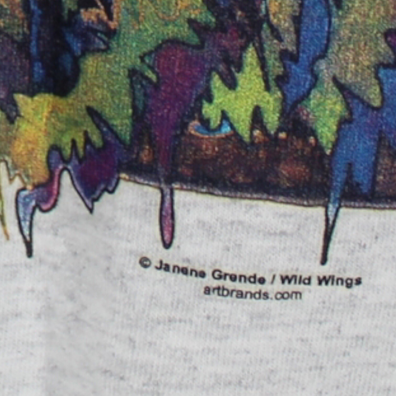 WILD THINGS Janene Grende Multi Colored Running Horses T shirt Short Sleeve XL gallery
