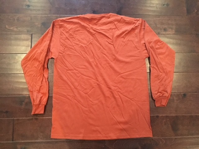 Delta Magnum Weight 100% Cotton Long Sleeve T-Shirt Burnt Orange L Large NEW gallery