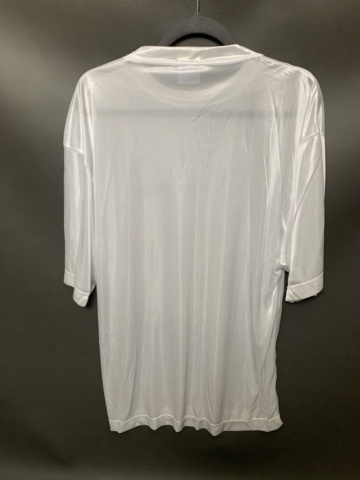 Southpole White Satin Shirt Semi-Sheer, Men's Large gallery