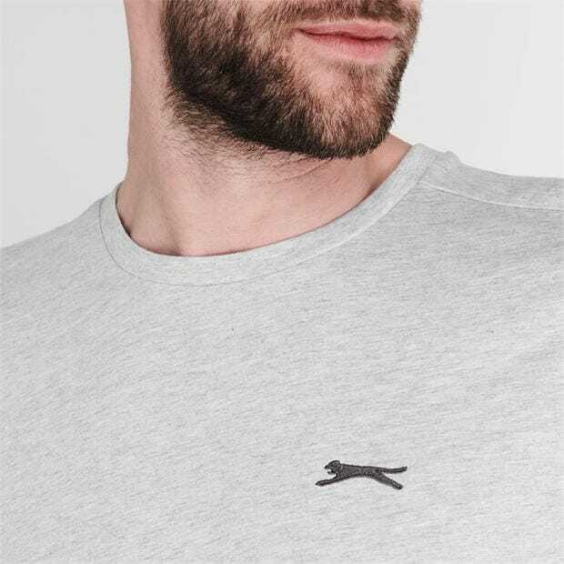 Mens Slazenger 100% Cotton Plain Crew Neck T Shirt XS S M L XL XXL 3XL 4XL BNWT gallery